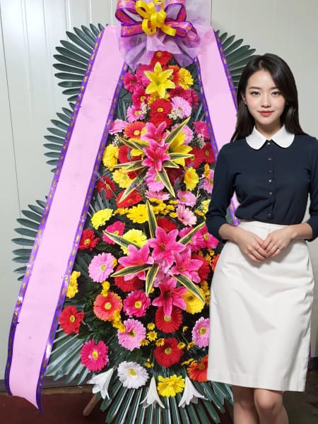 베네치아웨딩부페 3단화환 기본형